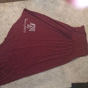 Texas a&m strapless dress